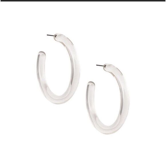 New Uncommon James Earrings Sobro Lucite Hoops - Picture 1 of 2